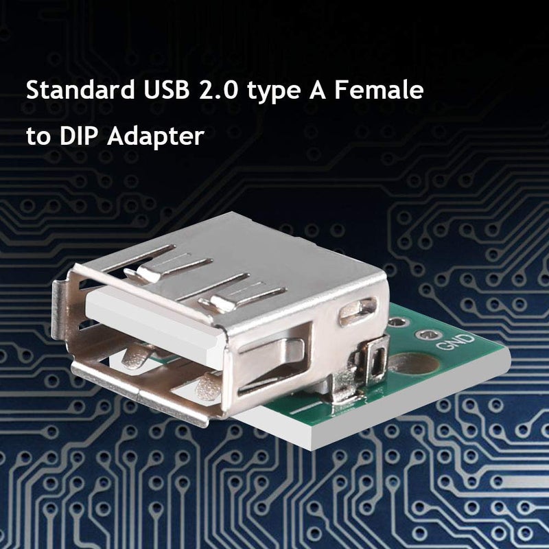 MELIFE 10Pcs USB 2.0 Breakout Board, USB to DIP Adapter 2.54mm Breakout Board 4 Pins Pinboard USB Type A Breakout Board - Image 2